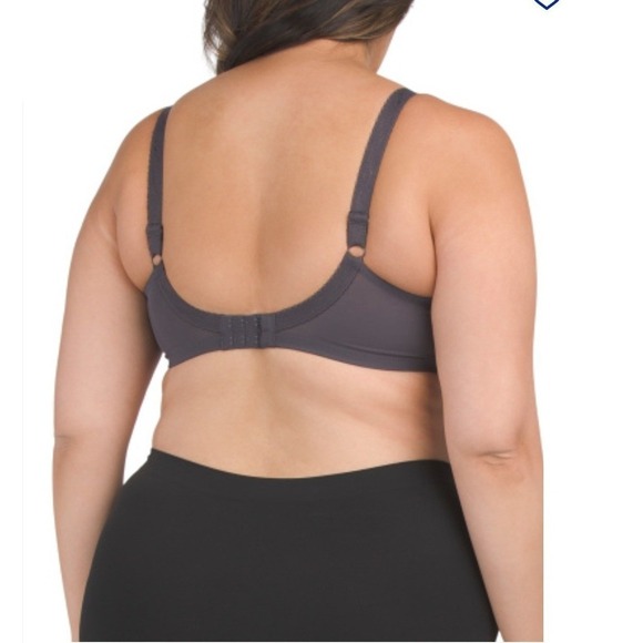 Goddess Kayla Banded UW Bra Size 42M Reverie Purple Petal Print Plus Gray - Picture 4 of 6